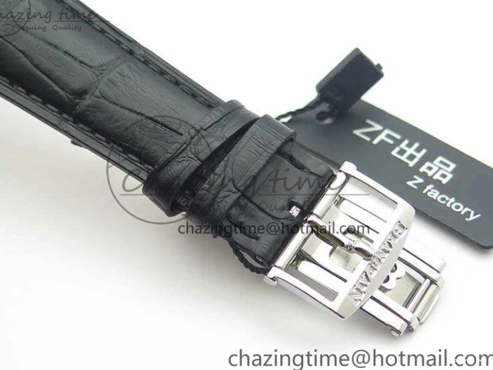 0326 Villeret 6651 SS ZF 1:1 Best Edition White Dial On Black Leather Strap A Practical 8098